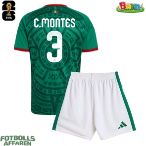 Mexiko Cesar Montes #3 Hemmaställ Barn VM 2026 Kortärmad (+ Korta byxor)